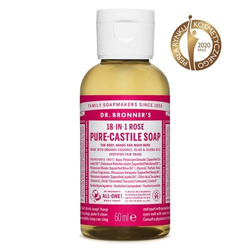 Mydło kastylijskie w płynie 18w1 Dr. Bronner's różane 60 ml.