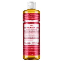 Mydło kastylijskie w płynie 18w1 Dr. Bronner's różane 475 ml.