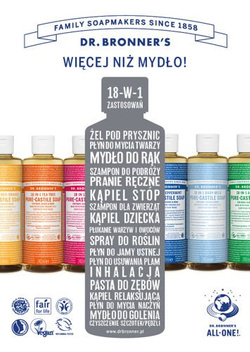 Mydło kastylijskie w płynie 18w1 Dr. Bronner's lawendowe 240 ml.
