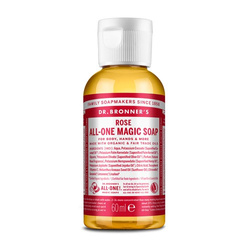 Mydło kastylijskie w płynie 18w1 Dr. Bronner's różane 60 ml.