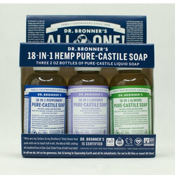 Mydło w płynie kastylijskie 18w1 Dr. Bronner's 60 ml. 3 – pack II